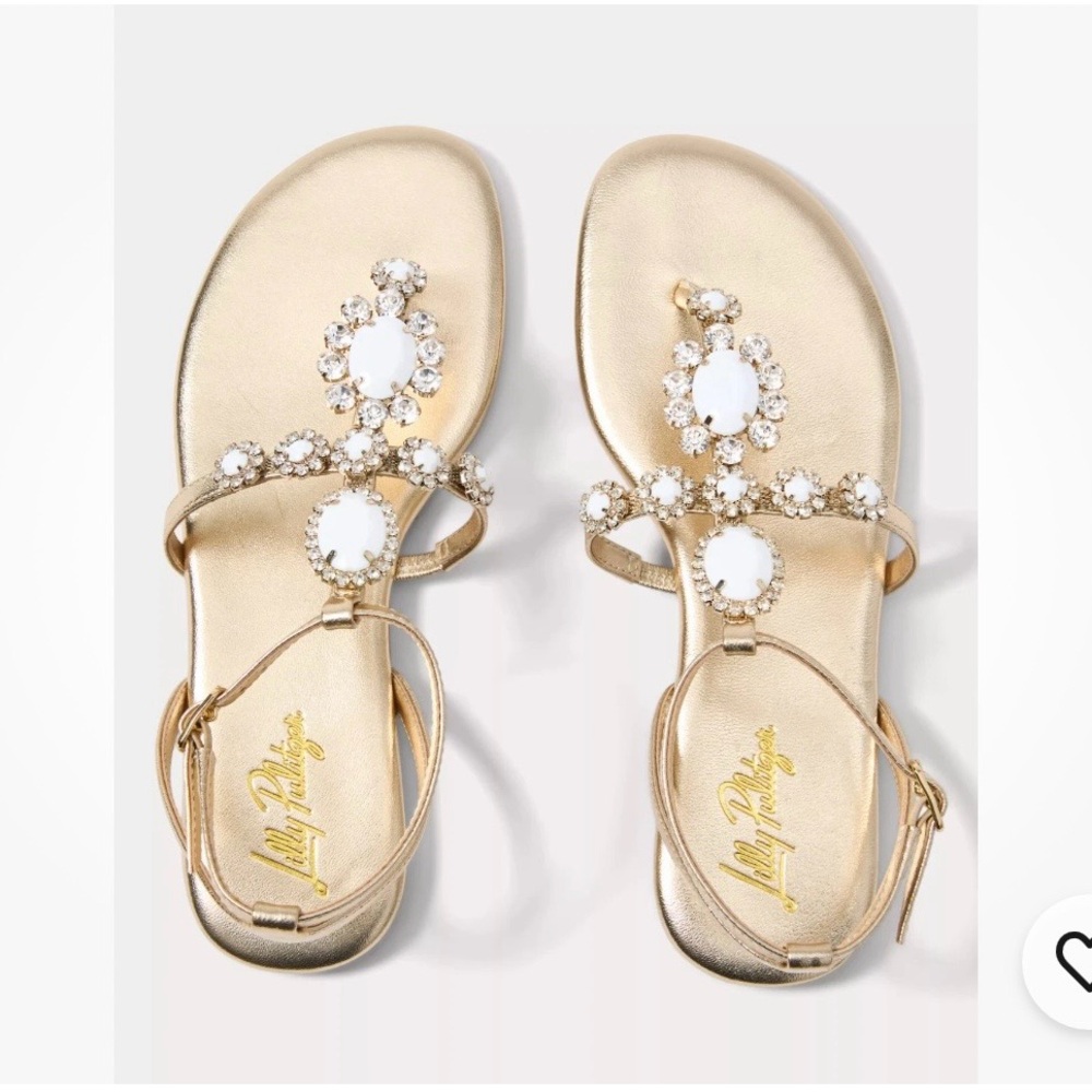 Lilly Pulitzer Katie jeweled sandals NIB